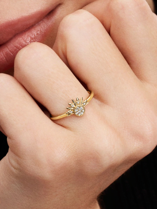 Celestial Sparkling Sun Ring - Image 2
