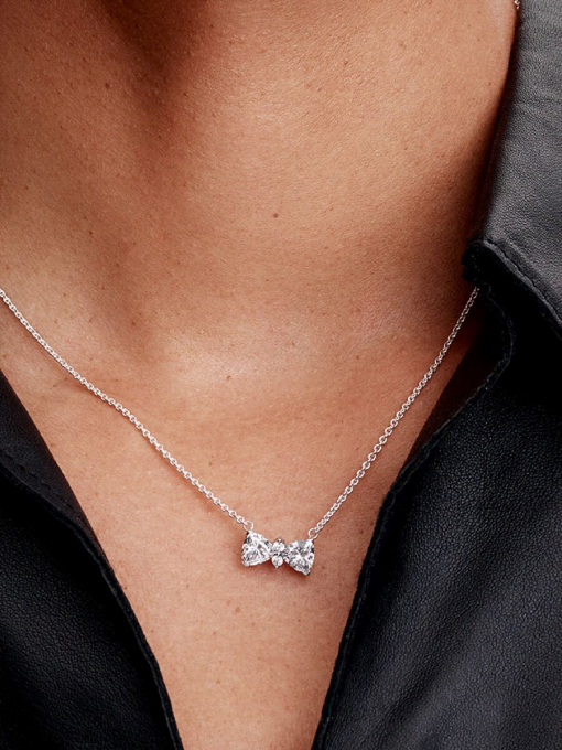 Sparkling Bow Necklace - Image 2