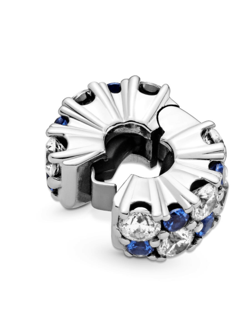 Clear & Blue Sparkling Clip Charm - Image 3