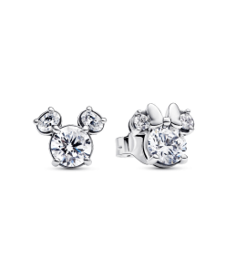 Disney Mickey Mouse & Minnie Mouse Sparkling Stud Earrings