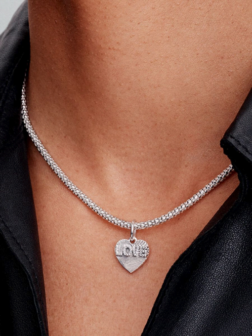 Engravable Love Heart Dangle Charm - Image 2