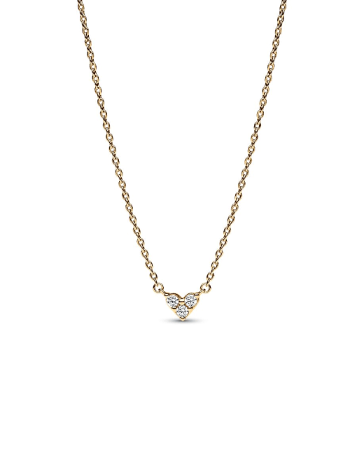 Triple Stone Heart Collier Necklace - Image 3