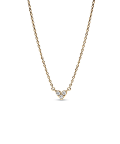 Triple Stone Heart Collier Necklace