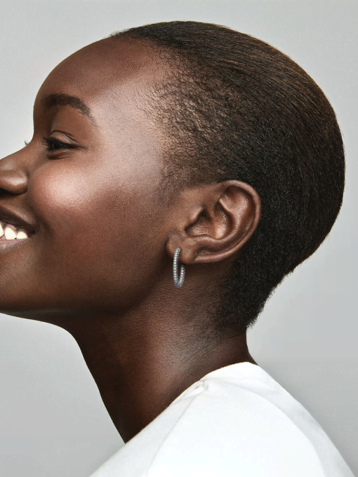 Pandora Timeless Pave Single-row Hoop Earrings - Image 4