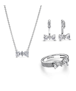 Sparkling Bow Jewelry Set