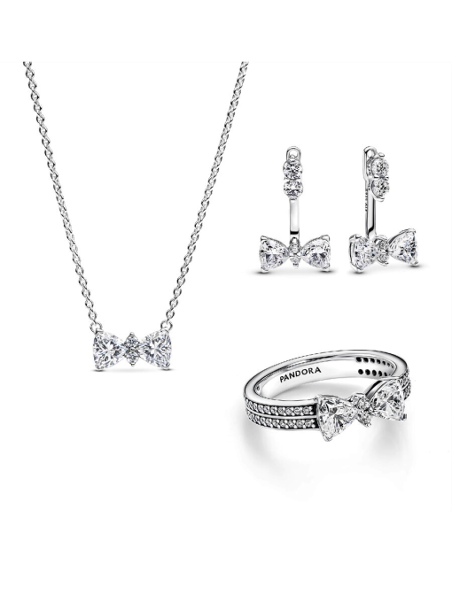 Sparkling Bow Jewelry Set