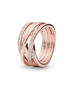 Sparkling & Polished Lines Ring