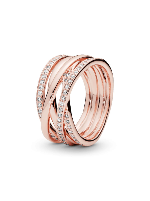Sparkling & Polished Lines Ring