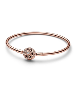 FINAL SALE - Pandora Moments Sparkling Snowflake Clasp Bangle