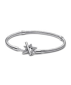 Pandora Moments Asymmetric Star T-bar Snake Chain Bracelet