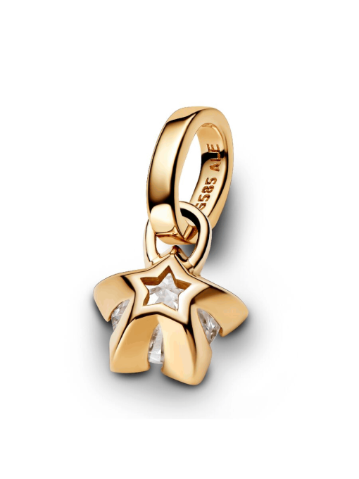 Pandora Talisman 14k Gold Lab-grown Diamond Star Pendant - Image 4