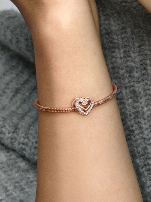 Sparkling Entwined Hearts Charm - Image 2