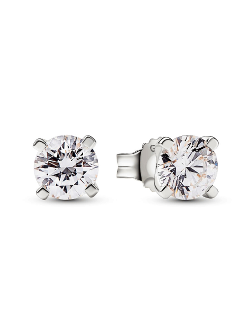 Pandora Era 14k White Gold Lab-grown Diamond Earrings