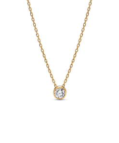 Pandora Era Bezel 14k Gold Lab-grown Diamond Pendant Necklace