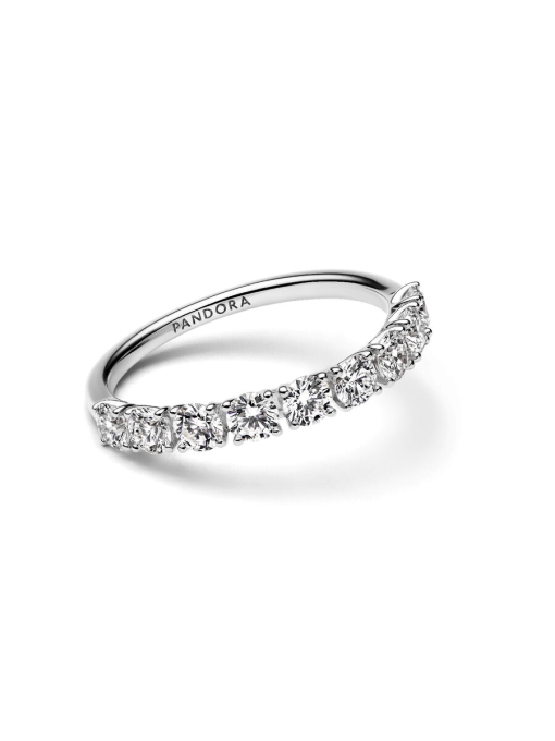 Pandora Era 14k White Gold Lab-grown Diamond Half Eternity Band Ring - Image 4