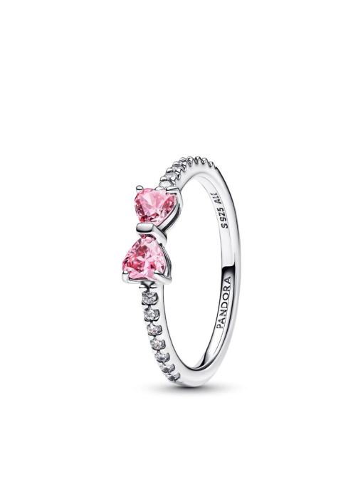 Sparkling Pink Bow Ring