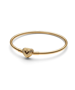 Radiating Heart Clasp Bangle