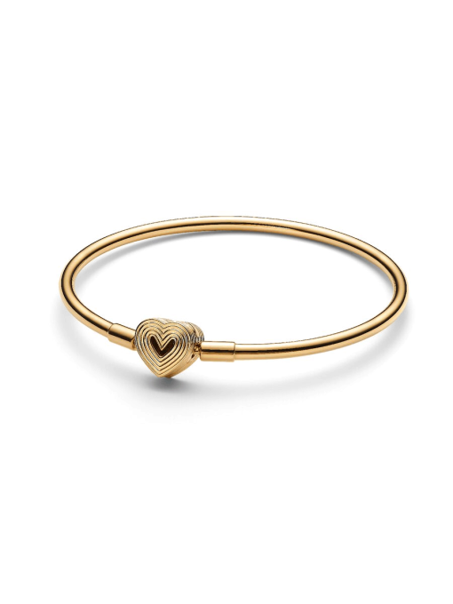 Radiating Heart Clasp Bangle