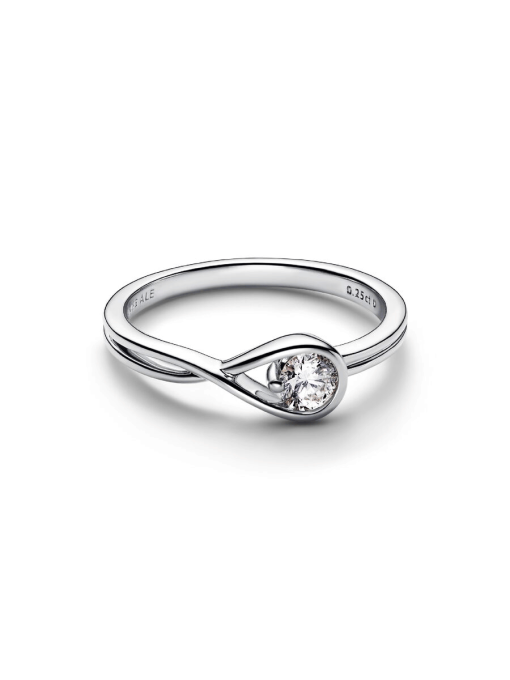 Pandora Infinite Sterling Silver Lab-grown Diamond Ring - Image 5