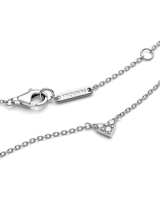 Triple Stone Heart Collier Necklace - Image 7