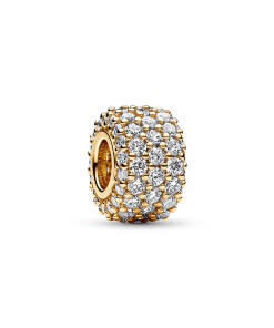 Sparkling Pave Triple-row Charm