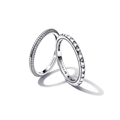 Pandora ME Pyramids & Pave Ring Set - Image 2