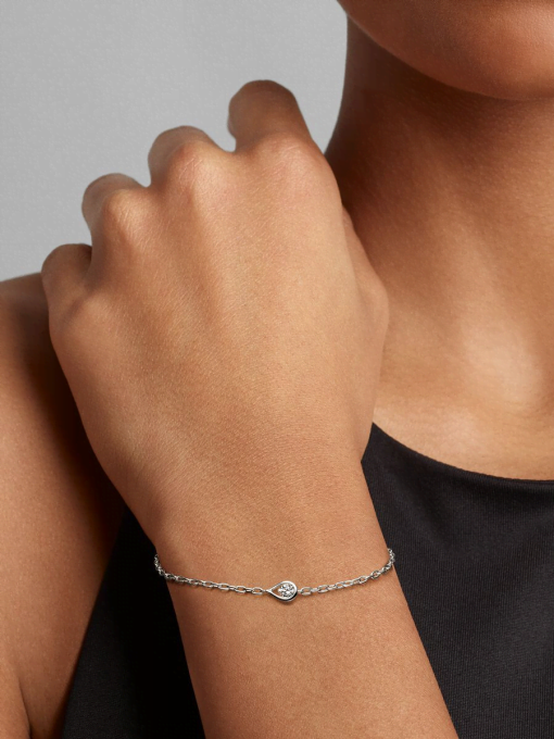 Pandora Infinite Sterling Silver Lab-grown Diamond Chain Bracelet - Image 2