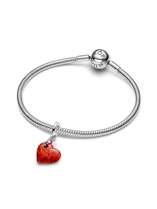 Opalescent Red Heart Dangle Charm - Image 7