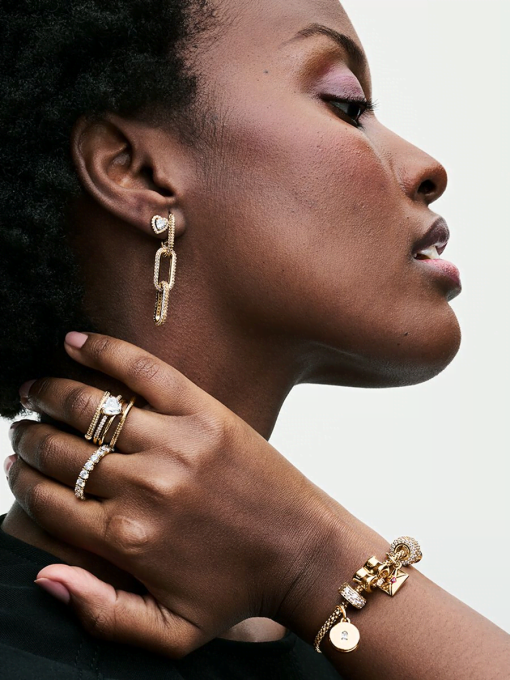 Pandora ME Pave & Blue Dual Ring - Image 6