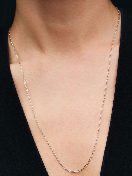 Elongated Link Chain Necklace - Image 2