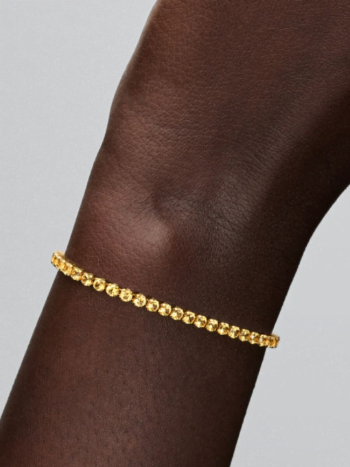 Sparkling Yellow Tennis Bracelet - Image 2