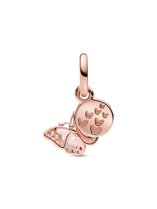 Pink Butterfly & Quote Double Dangle Charm - Image 5