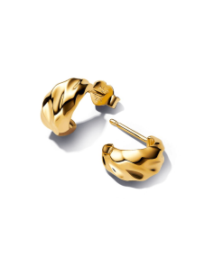 Rippled Open Hoop Earrings