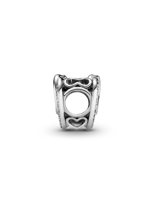 Sparkling Entwined Hearts Charm - Image 4