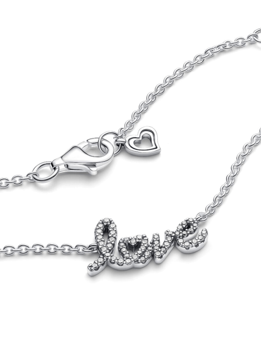 Sparkling Handwritten Love Collier Necklace - Image 6