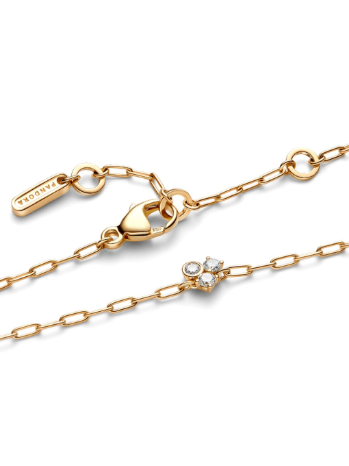 Pandora Era Bezel Lab-Grown Diamond Cluster Paperclip Chain Bracelet - Image 5