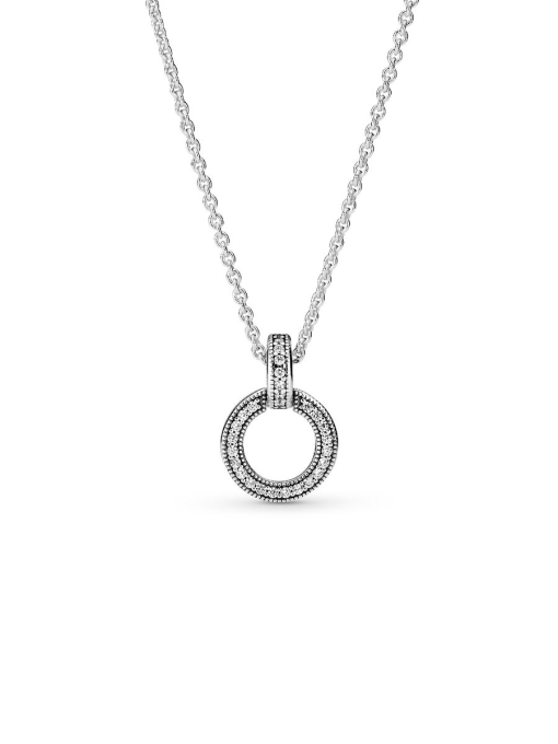 Double Circle Pendant & Necklace