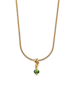 August Eternity Circle Dangle Charm Necklace Set