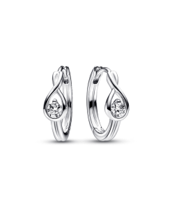Pandora Infinite Sterling Silver Lab-grown Diamond Hoop Earrings