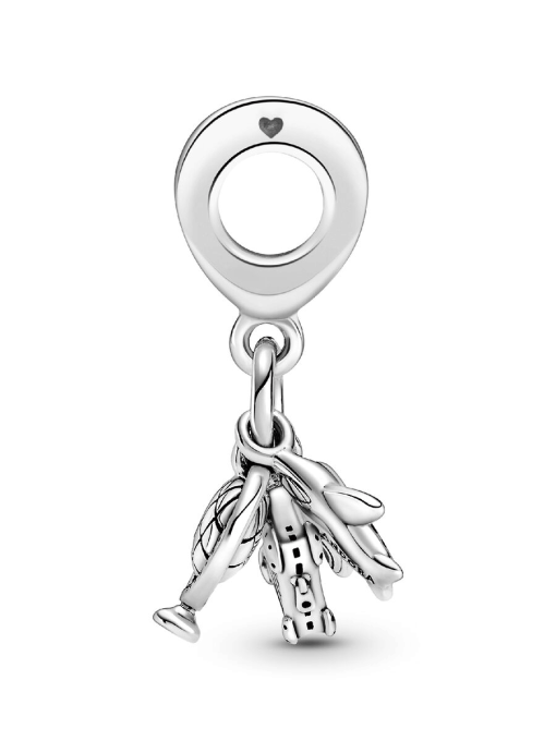Airplane, Globe & Suitcase Dangle Charm - Image 6