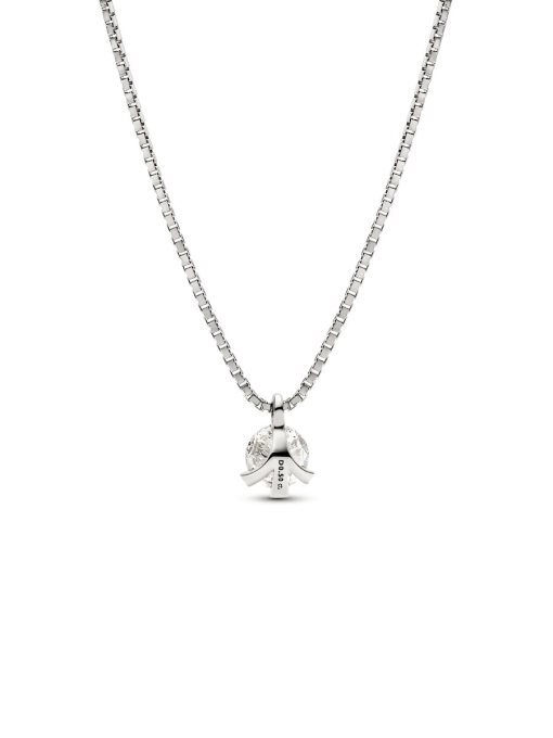 Pandora Nova 14k White Gold Lab-grown Diamond Pendant Necklace - Image 4