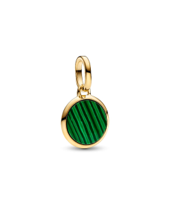 Green Engravable Mini Medallion Charm