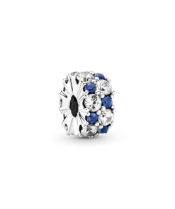 Clear & Blue Sparkling Clip Charm