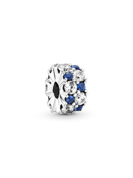 Clear & Blue Sparkling Clip Charm