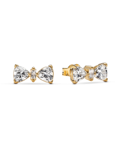 Sparkling Bow Stud Earrings