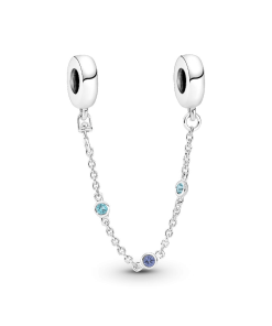 Triple Blue Stone Safety Chain