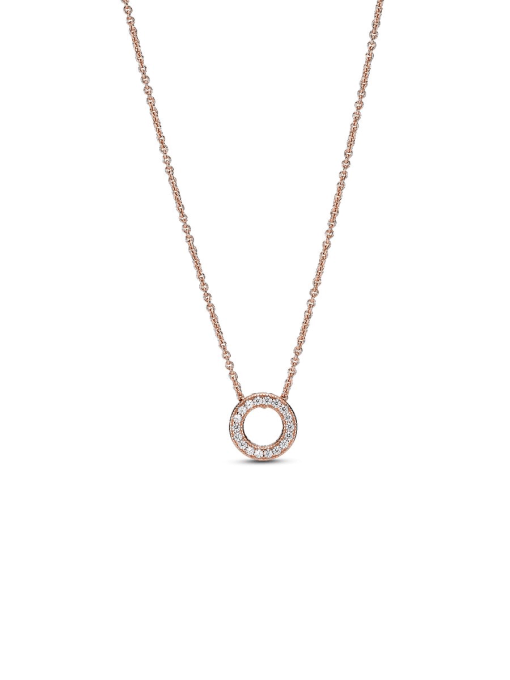 Pandora Logo Pave Circle Collier Necklace - Image 3