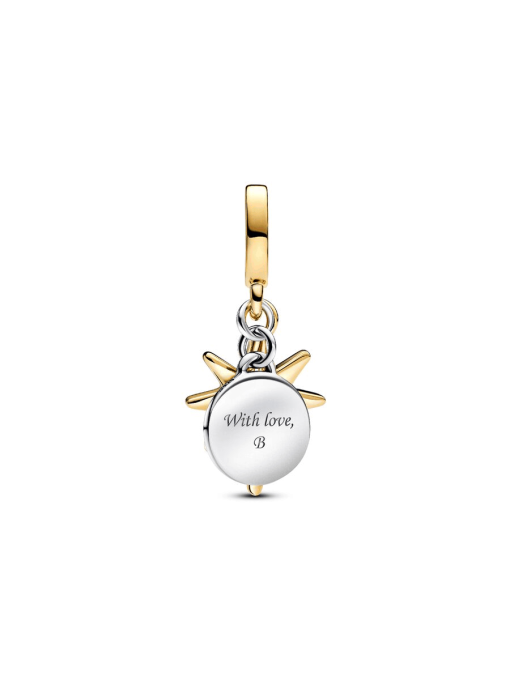 Engravable North Star Lab-grown Diamond Dangle Charm - Image 5