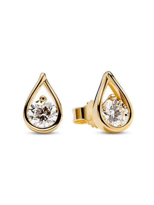 Pandora Infinite 14k Gold Lab-grown Diamond Earrings - Image 3