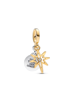 Engravable North Star Lab-grown Diamond Dangle Charm